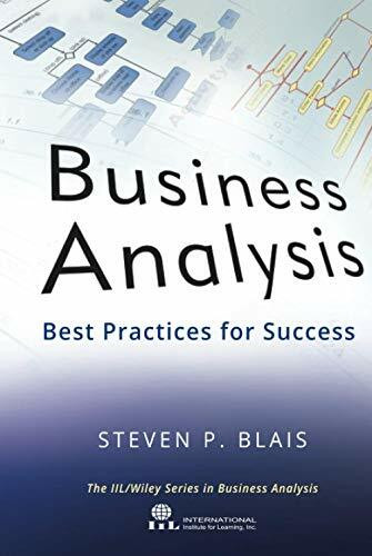 Wiley Business Analysis, Best Practices For Success