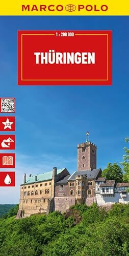 MARCO POLO Reisekarte Deutschland 07 Thüringen 1:200.000: Straßenkarte und Autokarte mit sehenswerten Strecken, Highlights und digitaler Erweiterung