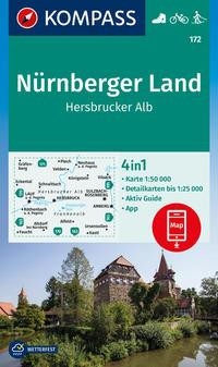 KOMPASS Wanderkarte 172 Nürnberger Land, Hersbrucker Alb 1:50.000