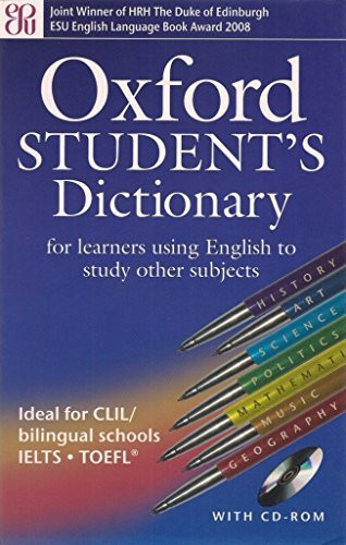 Oxford Student's Dictionary 2007 Con CD-ROM: For learners using english to study other subjects