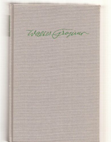 Walter Gropius II. Der Mensch und sein Werk