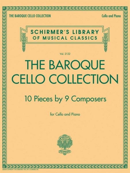 The Baroque Cello Collection: Schirmer's Library of Musical Classics Vol. 2122