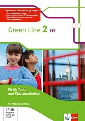 Green Line 2 G9: Fit für Tests und Klassenarbeiten mit Lösungsheft und Mediensammlung Klasse 6 (Green Line G9. Ausgabe ab 2015)
