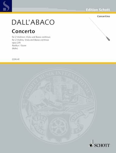 Concerto g-Moll: op. 2/5. 2 Violinen, Viola und Basso continuo. Partitur. (Concertino)