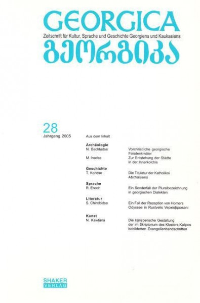 Georgica - Zeitschrift für Kultur, Sprache und Geschichte Georgiens und Kaukasiens