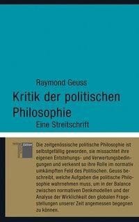 Kritik der politischen Philosophie