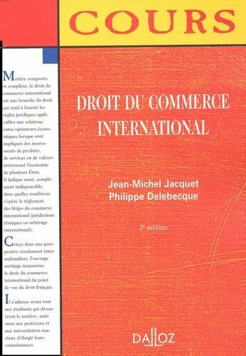 Droit Du Commerce International. 3eme Edition