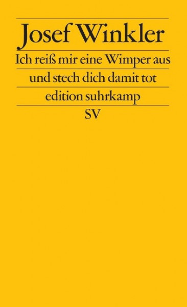 Ich reiß mir eine Wimper aus und stech dich damit tot