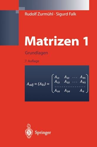 Matrizen und ihre Anwendungen 1: Grundlagen Für Ingenieure, Physiker und Angewandte Mathematiker (Klassiker der Technik, Band 30)