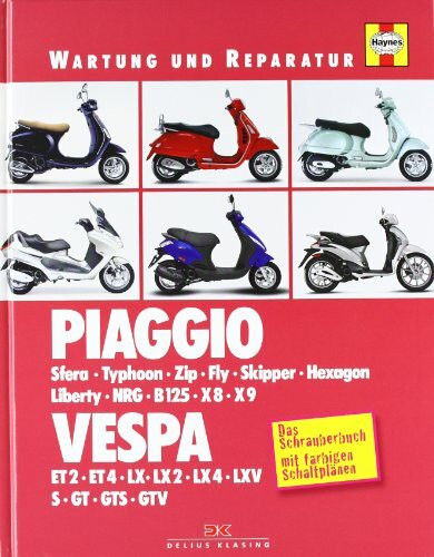 Piaggio / Vespa: Sfera, Typhoon, Zip, Fly, Skipper, Hexagon, Liberty, NRG, B125, X8, X9 / ET2, ET4, LX, GT: Sfera, Typhoon, Zip, Fly, Skipper, ... LX4, LXV, S, GT, GTS, GTV. Das Schrauberbuch