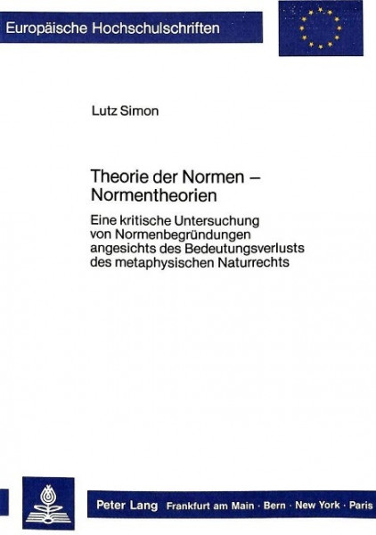 Theorie der Normen - Normentheorien