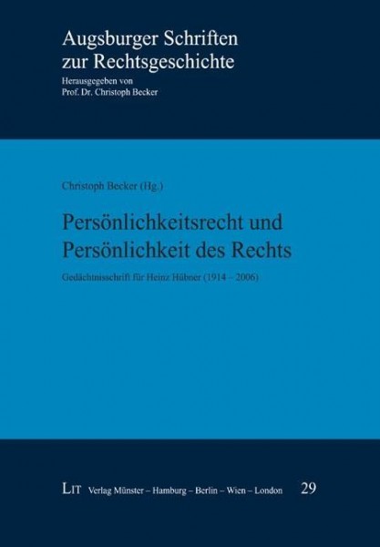 Persönlichkeitsrecht und Persönlichkeit des Rechts