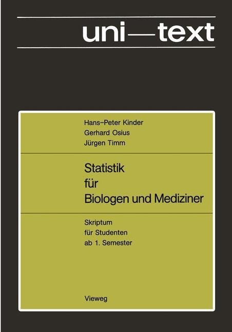 Statistik f�r Biologen und Mediziner