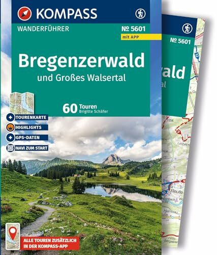 KOMPASS Wanderführer Bregenzerwald und Großes Walsertal, 60 Touren mit Extra-Tourenkarte: mit Touren und GPS-Daten in der KOMPASS-App