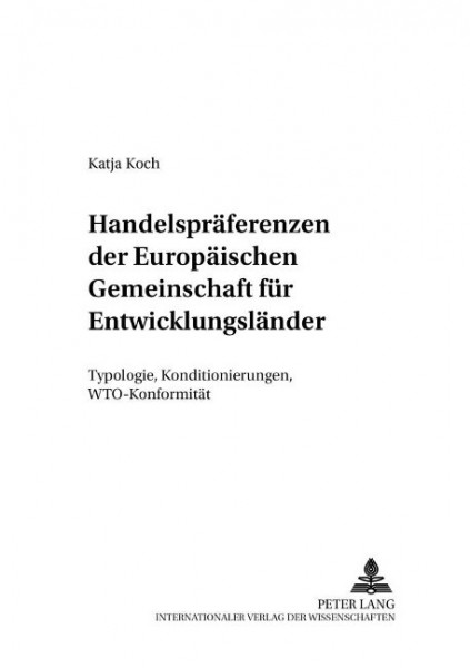 Handelspräferenzen der Europäischen Gemeinschaft für Entwicklungsländer