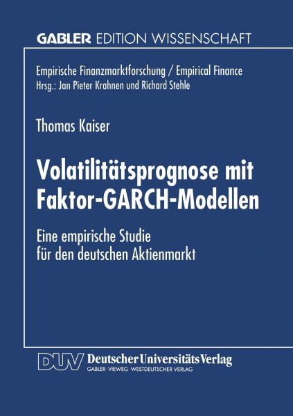 Volatilitätsprognose mit Faktor-GARCH-Modellen