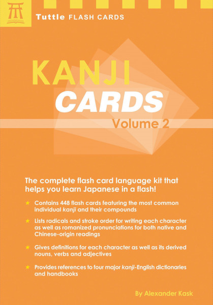 Kanji Cards Kit Volume 2: Learn 448 Japanese Characters Including Pronunciation, Sample Sentences & Related Compound Words Book and Kit