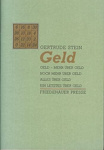 Geld: Geld - Mehr über Geld - Noch mehr über Geld - Alles über Geld - Ein Letztes über Geld (Friedenauer Presse Drucke)