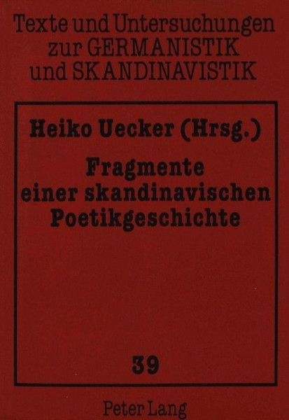 Fragmente einer skandinavischen Poetikgeschichte