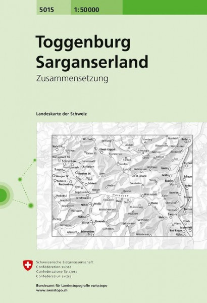 Swisstopo 1 : 50 000 Toggenburg / Sarganserland