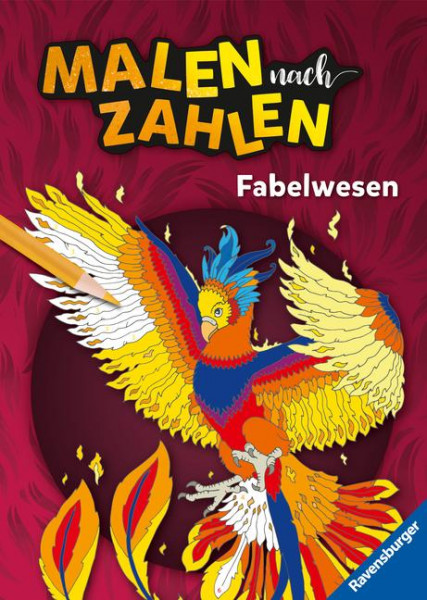 Ravensburger Malen nach Zahlen Fabelwesen - 32 Motive - 32 Motive für Stiftepackungen mit 24 Farben (Stifte nicht enthalten) - Malbuch mit nummerierten Ausmalfeldern für fortgeschrittene Fans der Reih