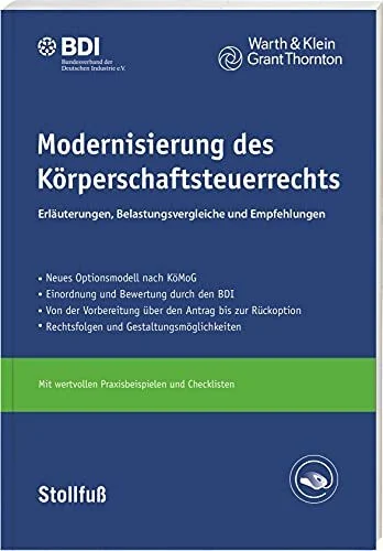 Modernisierung des Körperschaftsteuerrechts: KöMoG – Option zur KSt