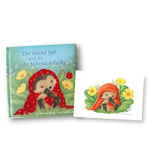 Der kleine Igel und die rote Schmusedecke mit Kleiner Igel und Mäuse, die nach Hause marschieren kunstdruck, Weihnachtsgeschenkset, Bilderbuch und Kunstdruck.