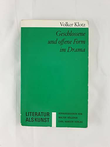 Geschlossene und offene Form im Drama