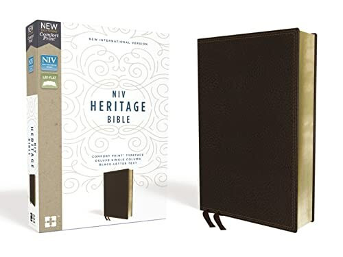 NIV, Heritage Bible, Deluxe Single-Column, Leathersoft, Brown, Comfort Print: New International Version, Brown, Leathersoft, Comfort Print
