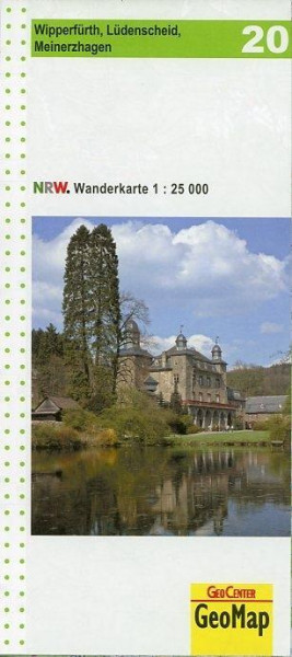 Wipperfürth, Lüdenscheid, Meinerzhagen, topographische Wanderkarte NRW