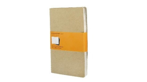 Moleskine Cahier large liniert packpapierbraun DIN A5. 3er Pack