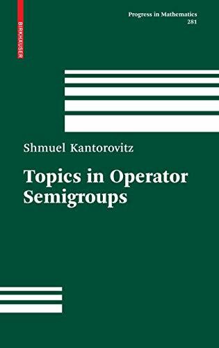 Topics in Operator Semigroups (Progress in Mathematics, 281, Band 281)