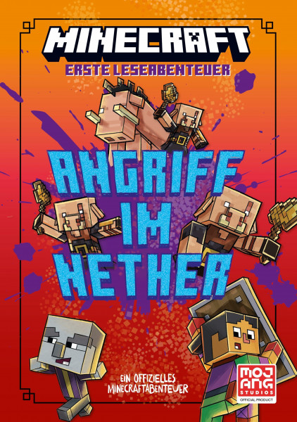 Minecraft Erste Leseabenteuer. Angriff im Nether: Offizielle Minecraft-Geschichte | Abenteuer trifft auf Humor | Viele Bilder und kurze Texte für Leseanfänger