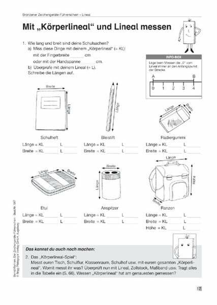 Der Zeichengeräte-Führerschein - Übungsmaterial zu Lineal, Geodreieck und Zirkel (einschl. 1 Klassensatz farbiger Führerscheine)