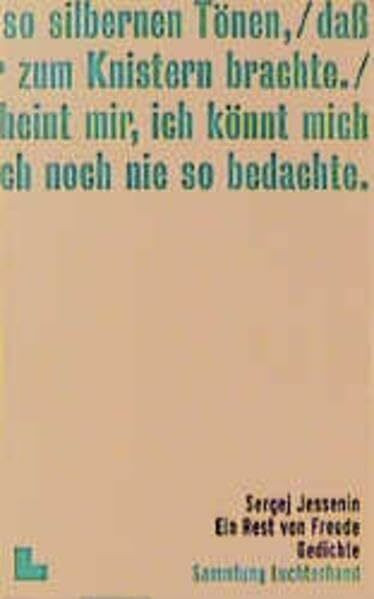 Ein Rest von Freude. Gedichte