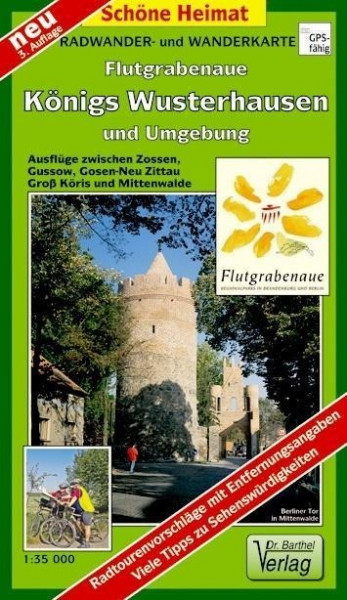 Flutgrabenaue Königs Wusterhausen und Umgebung 1 : 35 000. Radwander- und Wanderkarte