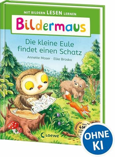 Bildermaus - Die kleine Eule findet einen Schatz: Mit Bildern lesen lernen - Ideal für die Vorschule und Leseanfänger ab 5 Jahren - Mit Leselernschrift ABeZeh