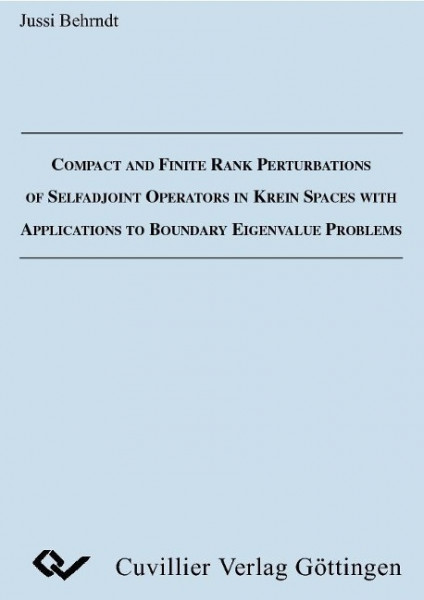 COMPACT AND FINITE RANK PERTURBATIONS OF SELFADJOINT OPERATORS IN KREIN SPACES WITH APPLICATIONS TO