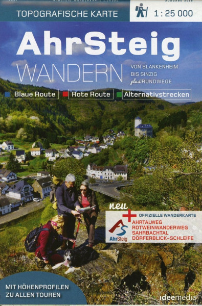 AhrSteig Wandern - Topografische Wanderkarte 1 : 25 000