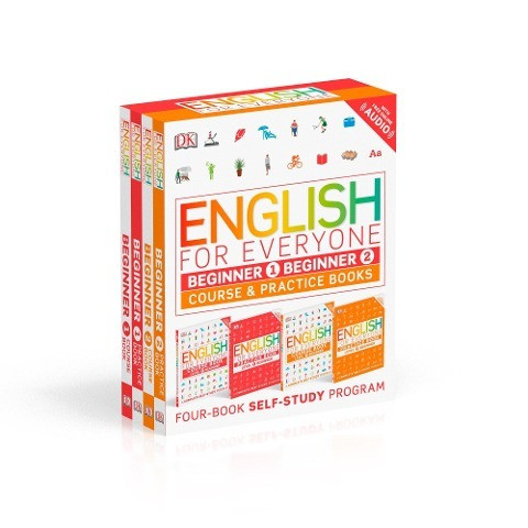 English for Everyone: Beginner Box Set: Course and Practice Books--Four-Book Self-Study Program