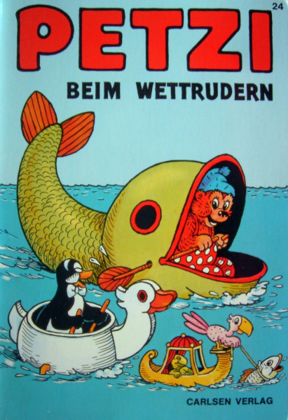 Petzi beim Wettrudern