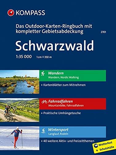 KOMPASS Outdoor-Karte Ringbuch Schwarzwald 1:35.000: kompletter Gebietsabdeckung als Kartenblätter zum Mitnehmen