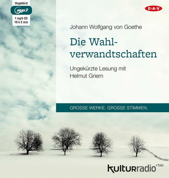 Die Wahlverwandtschaften: Ungekürzte Lesung mit Helmut Griem (1 mp3-CD)
