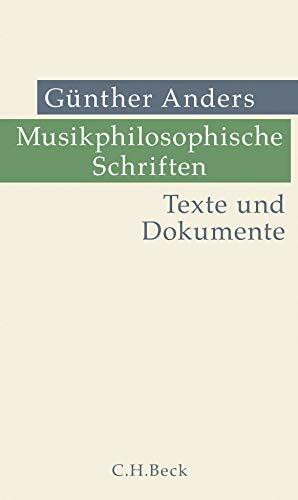 Musikphilosophische Schriften: Texte und Dokumente