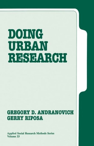 Doing Urban Research (Applied Social Research Methods Series)