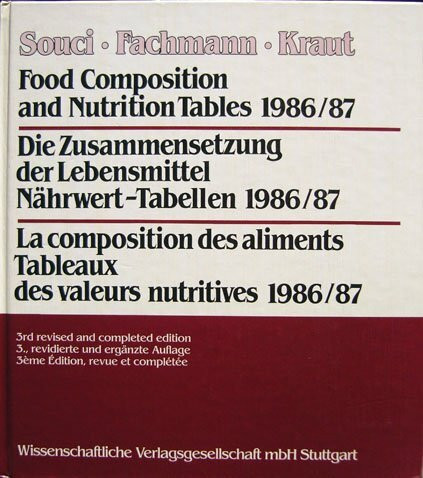 Food Composition and Nutrition Tables 1986