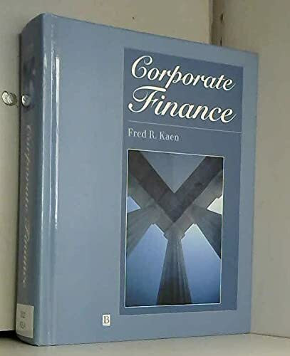 Corporate Finance: Concepts and Principles
