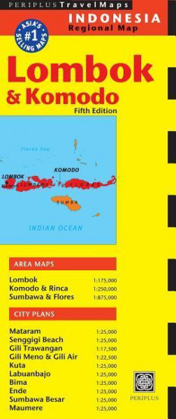 Lombok & Komodo Travel Map Fifth Edition