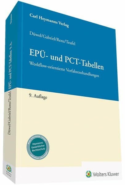 EPÜ - Tabellen: Workflow-orientierte Verfahrenshandlungen