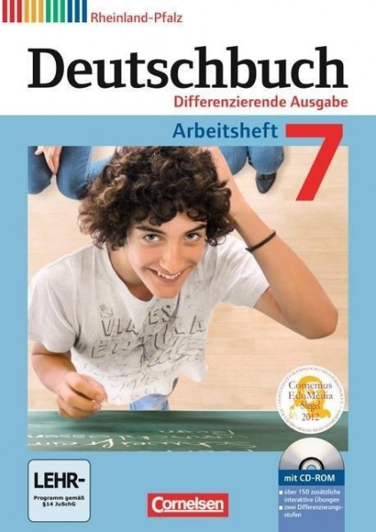 Deutschbuch 7. Schuljahr. Arbeitsheft mit Lösungen und Übungs-CD-ROM. Rheinland-Pfalz